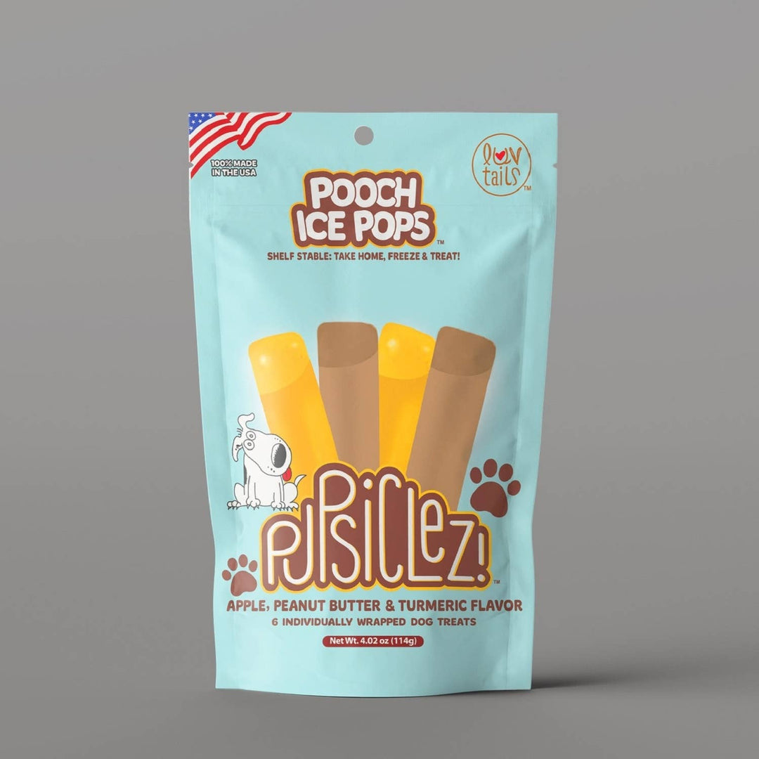 Pet Palette Distribution - Pupsiclez Peanut Butter Apple & Turmeric 6 Ice Pops