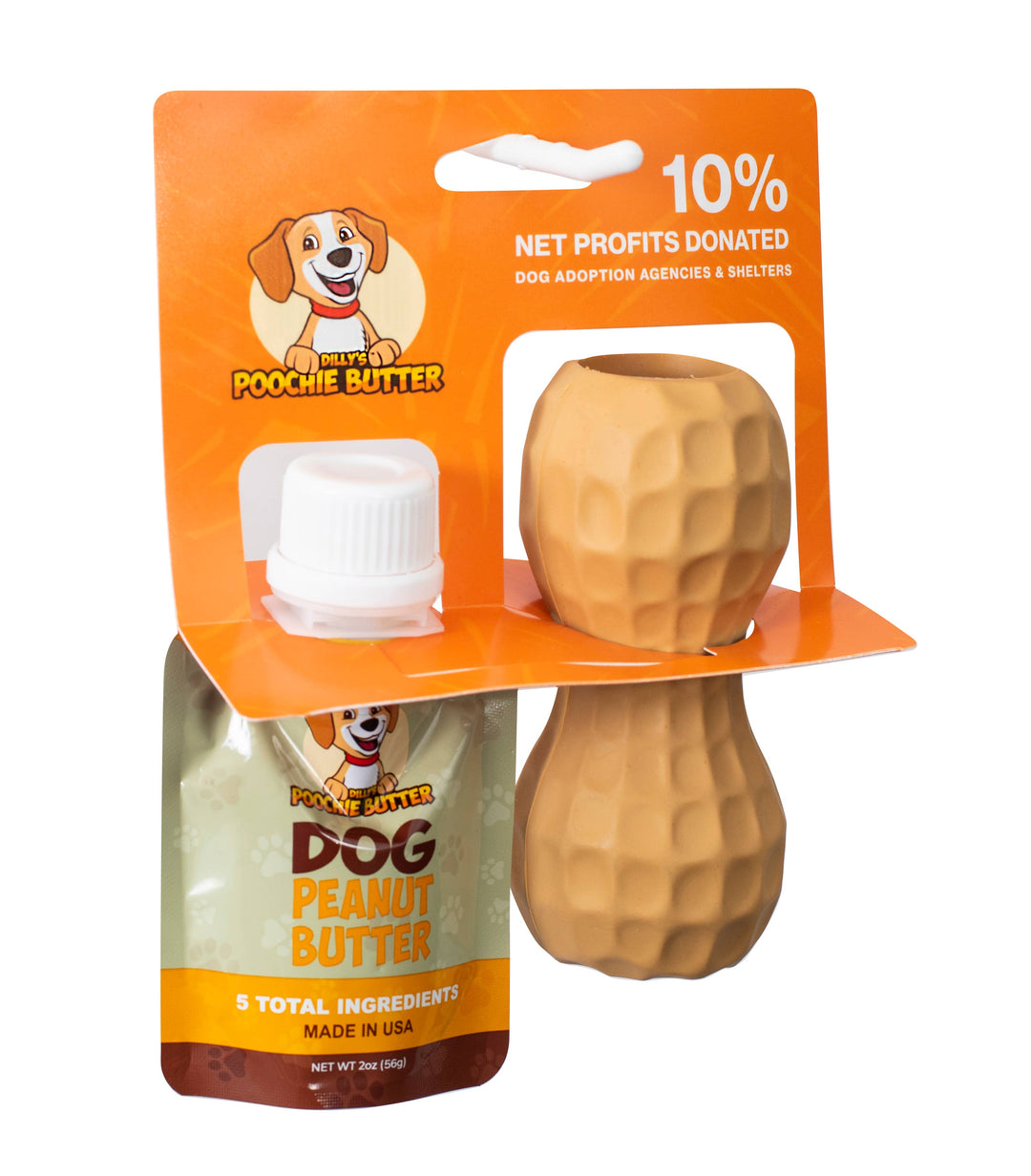 Poochie Butter - 2oz Squeeze Pack + Md. Toy Filler
