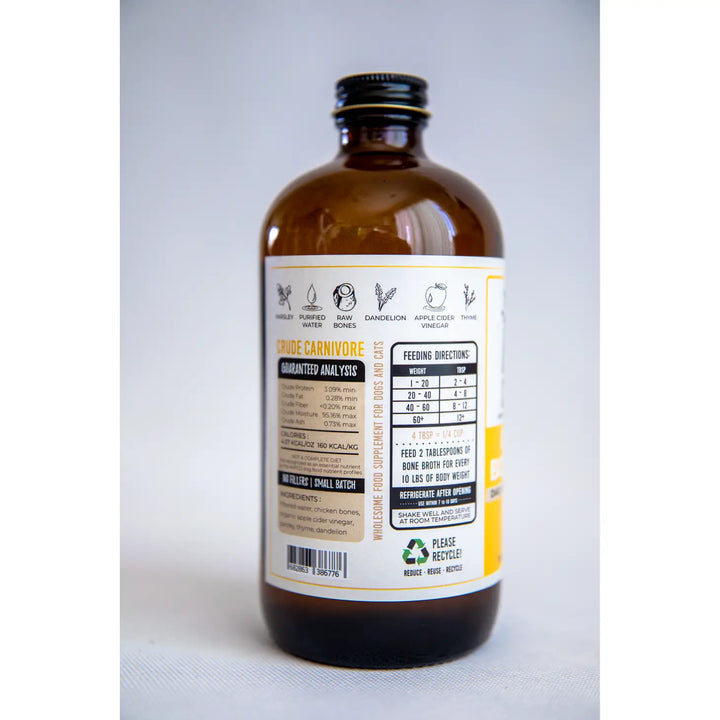 Crude Carnivore - Chicken Bone Broth 16 OZ