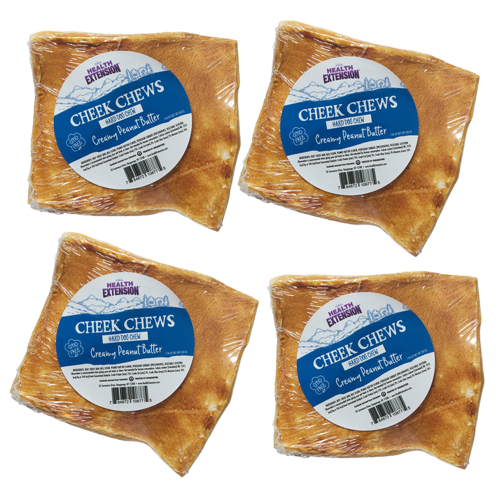 Health Extension Pet Care - Cheek Chews - Creamy Peanut Butter: 4 Pack