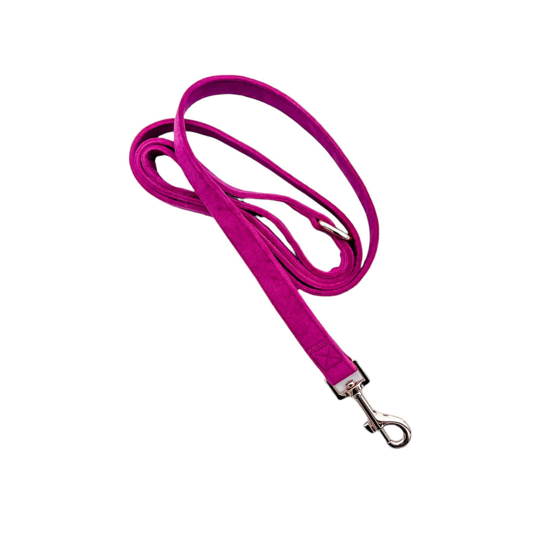 The Spotted Dog Company - Magenta Velvet Dog Lead