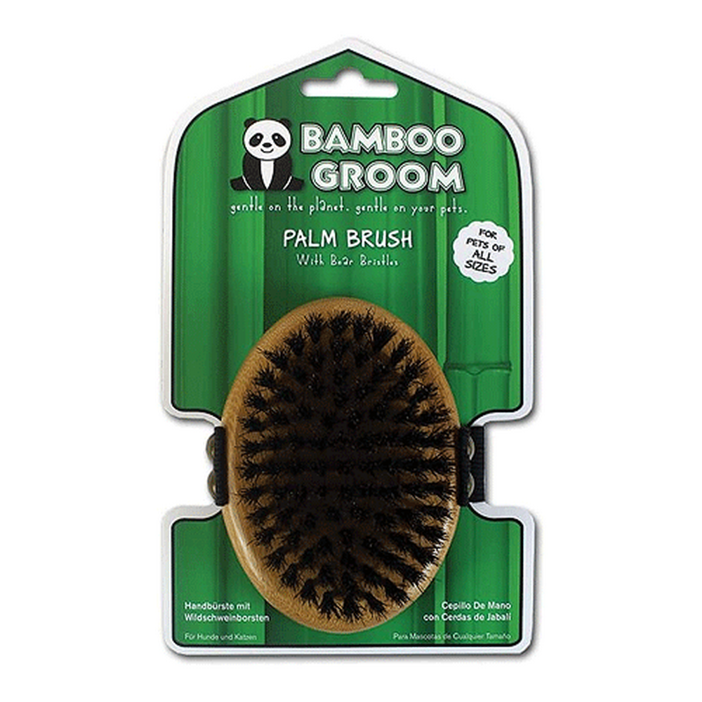 King Wholesale Pet Supplies - Alcott Bamboo Groom Palm Brush W/boar Bristles