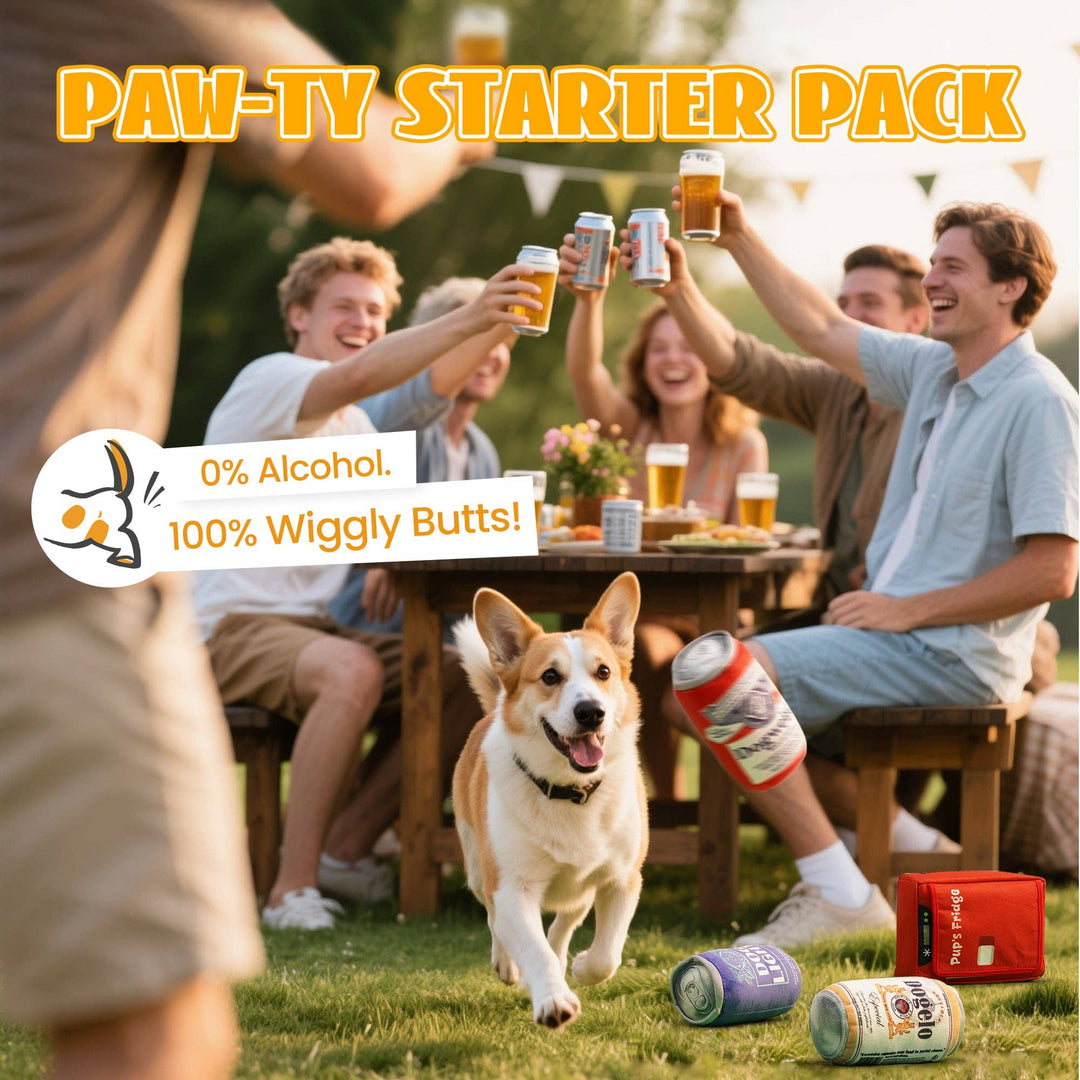 Nocciola - 3 Packs Funny Beer Dog Toys with a Fridge