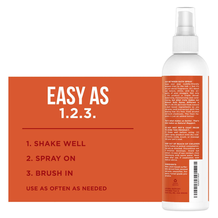 Natural Rapport - The Only Between Bath Spray Dogs Need - Apple & Pumpkin: 8 ounce