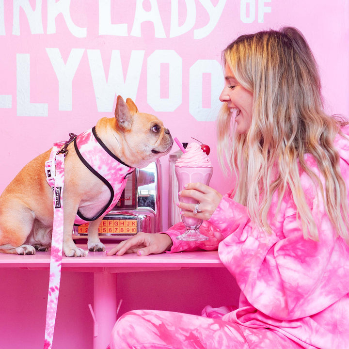 Frenchie - Frenchie Duo Reversible Harness - Pink Tie Dye: XS