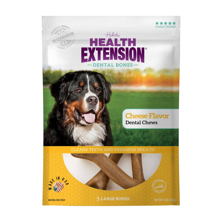 Health Extension Pet Care - Cheese Flavor Dental Bones: 3-pack