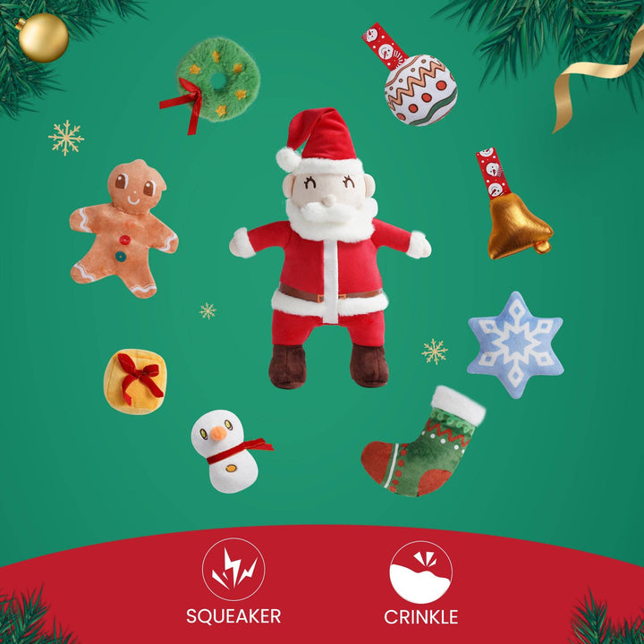 Nocciola - Nocciola Hide and Seek Christmas Santa Dog Toys
