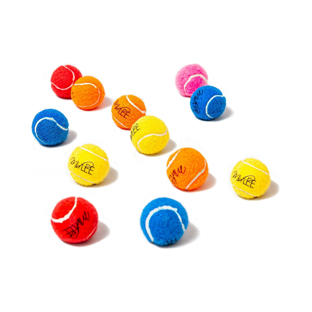 Midlee Designs - Midlee Mini Dog Tennis Balls Bulk 25-Pack (Assorted Colors): Non-Squeaky