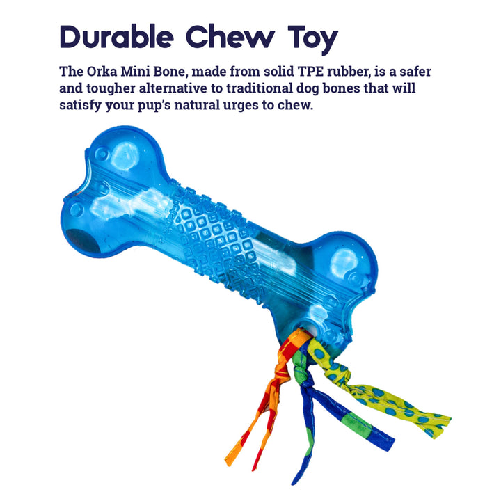Pet Palette Distribution - Petstages Orka Mini Bone Royal Blue Dog Chew Toy