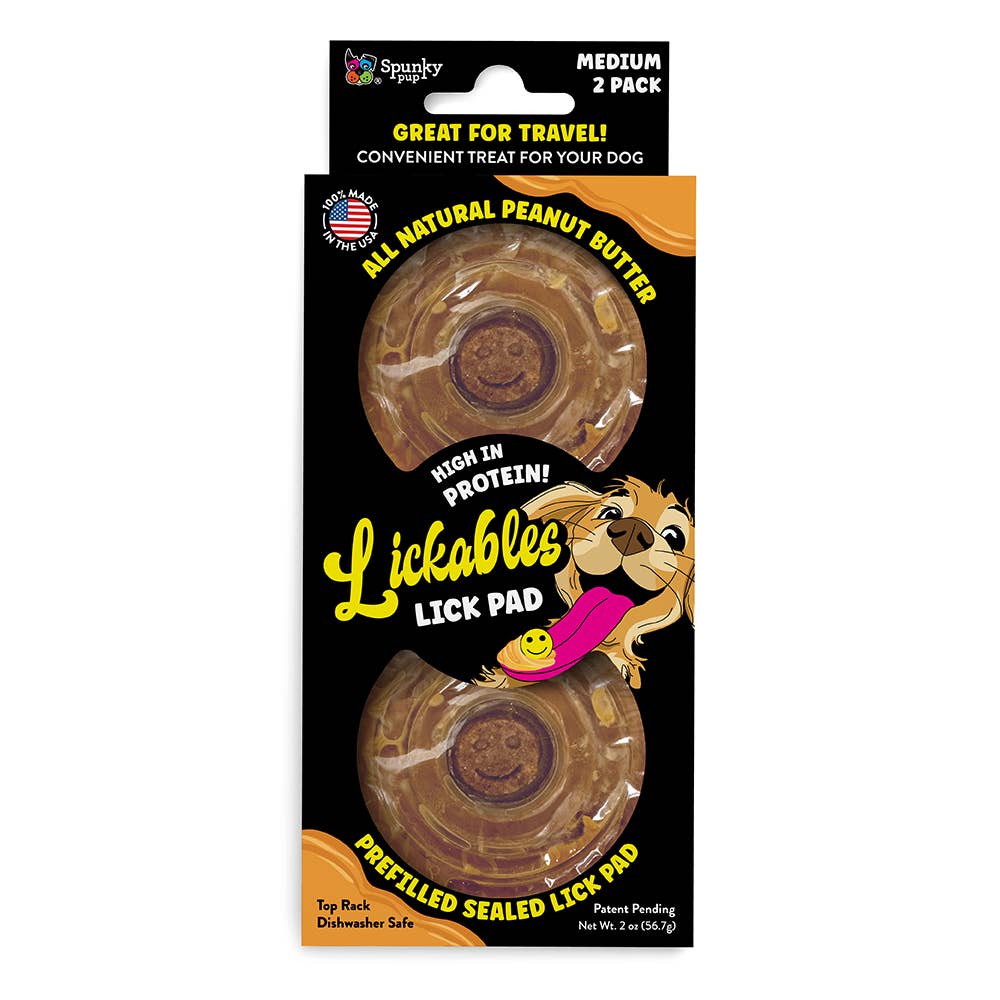 Spunky Pup - Lickables - Peanut Butter Filled Lick Pad: 1 Pack