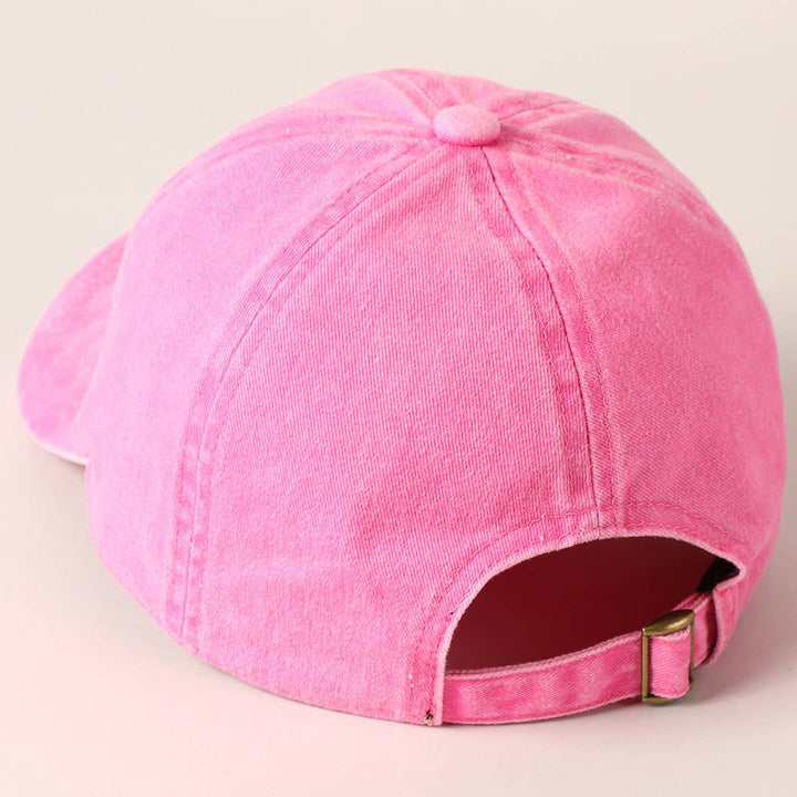 Fashion City - Embroidered Letters In My Mom Era Baseball Cap: ONE SIZE / HOT PINK
