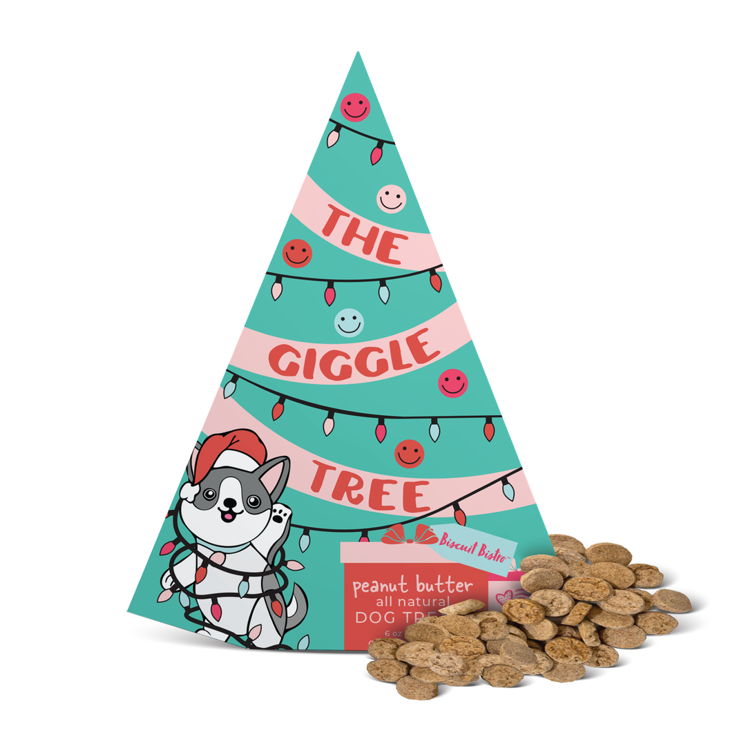 Spunky Pup - The Giggle Tree, Holiday Dog Treats, Peanut Butter, 6 oz