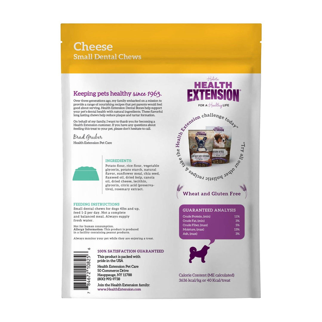 Health Extension Pet Care - Cheese Flavor Dental Bones: 3-pack