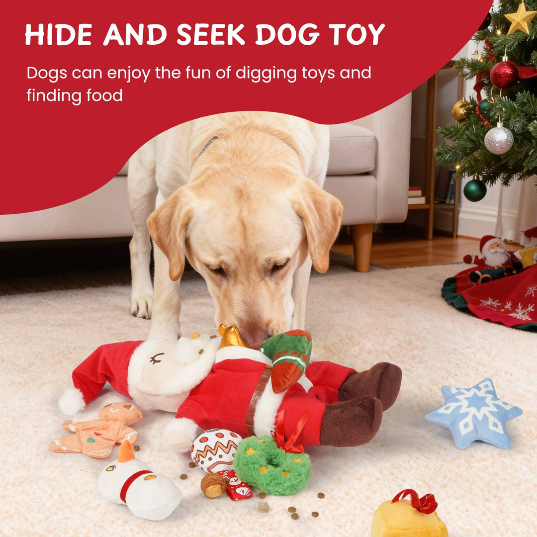 Nocciola - Nocciola Hide and Seek Christmas Santa Dog Toys