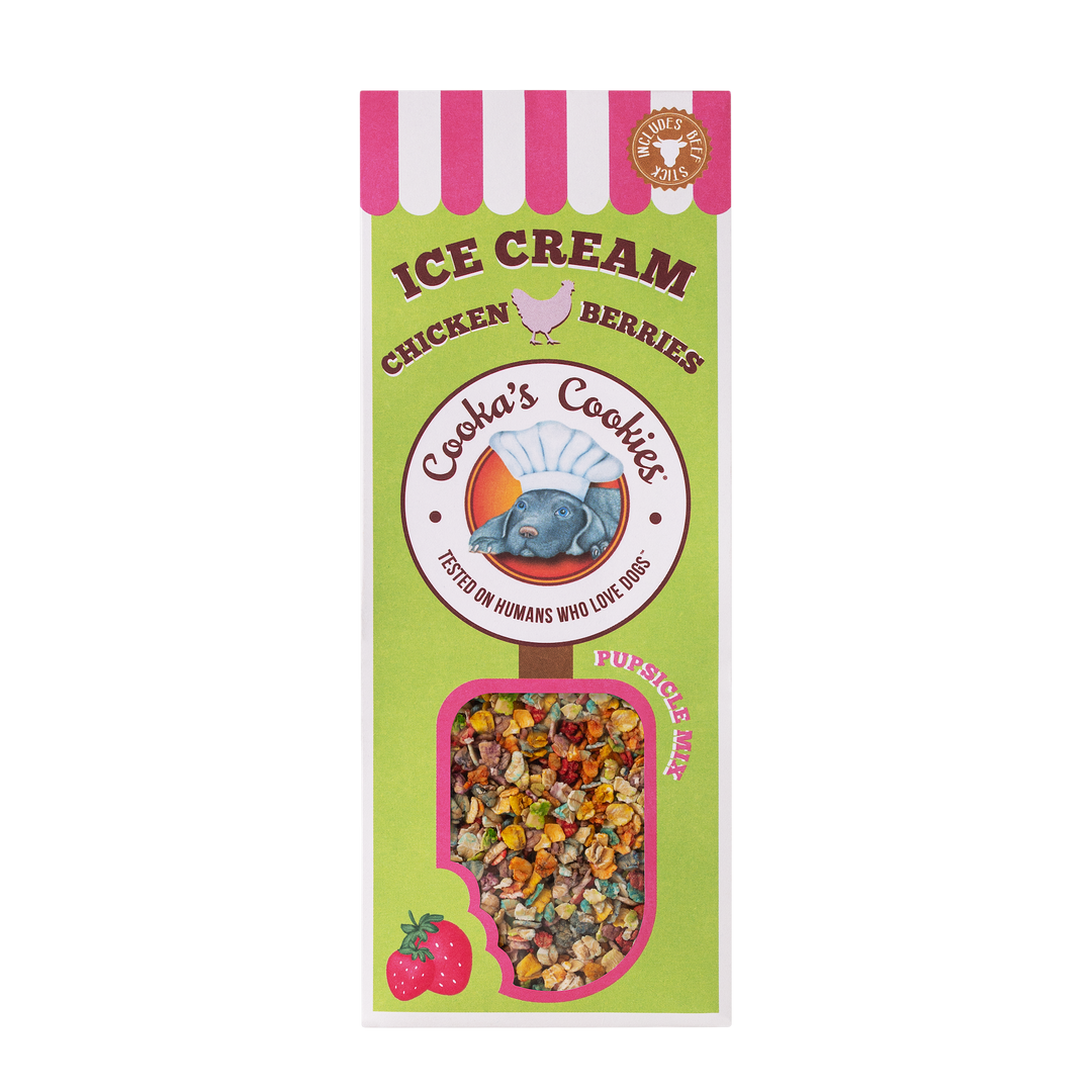 Cooka's Cookies - Ice-cream Mix with real chicken & strawberry for pets