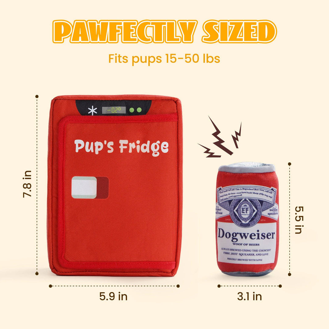 Nocciola - 3 Packs Funny Beer Dog Toys with a Fridge