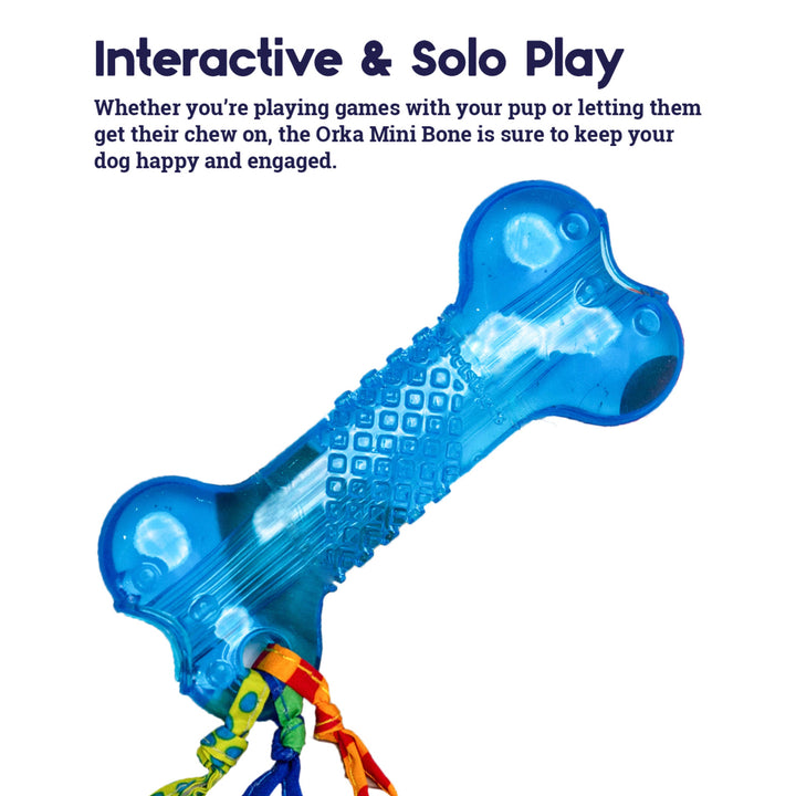 Pet Palette Distribution - Petstages Orka Mini Bone Royal Blue Dog Chew Toy