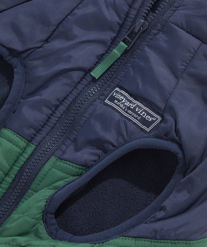 Found My Animal - Vineyard Vines X Fma Pet Puffer Jacket, Turf Green: M