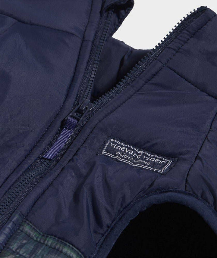 Found My Animal - Vineyard Vines X Fma Pet Puffer Jacket, Blackwatch Nautical: L