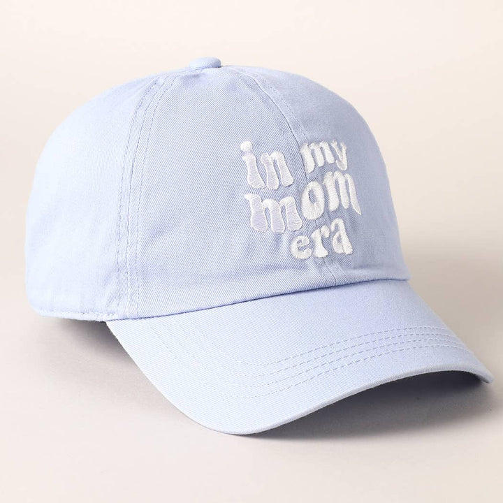 Fashion City - Embroidered Letters In My Mom Era Baseball Cap: ONE SIZE / Black