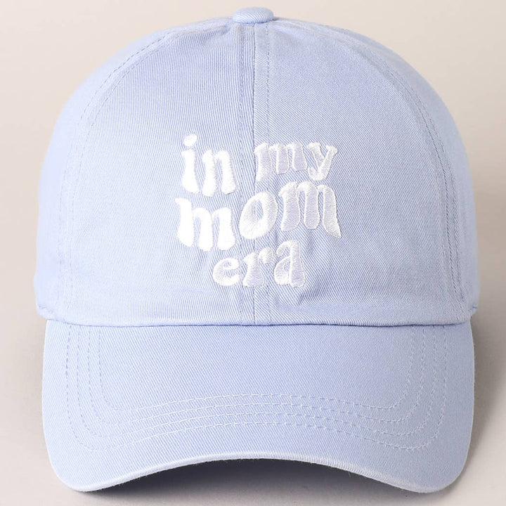 Fashion City - Embroidered Letters In My Mom Era Baseball Cap: ONE SIZE / HOT PINK