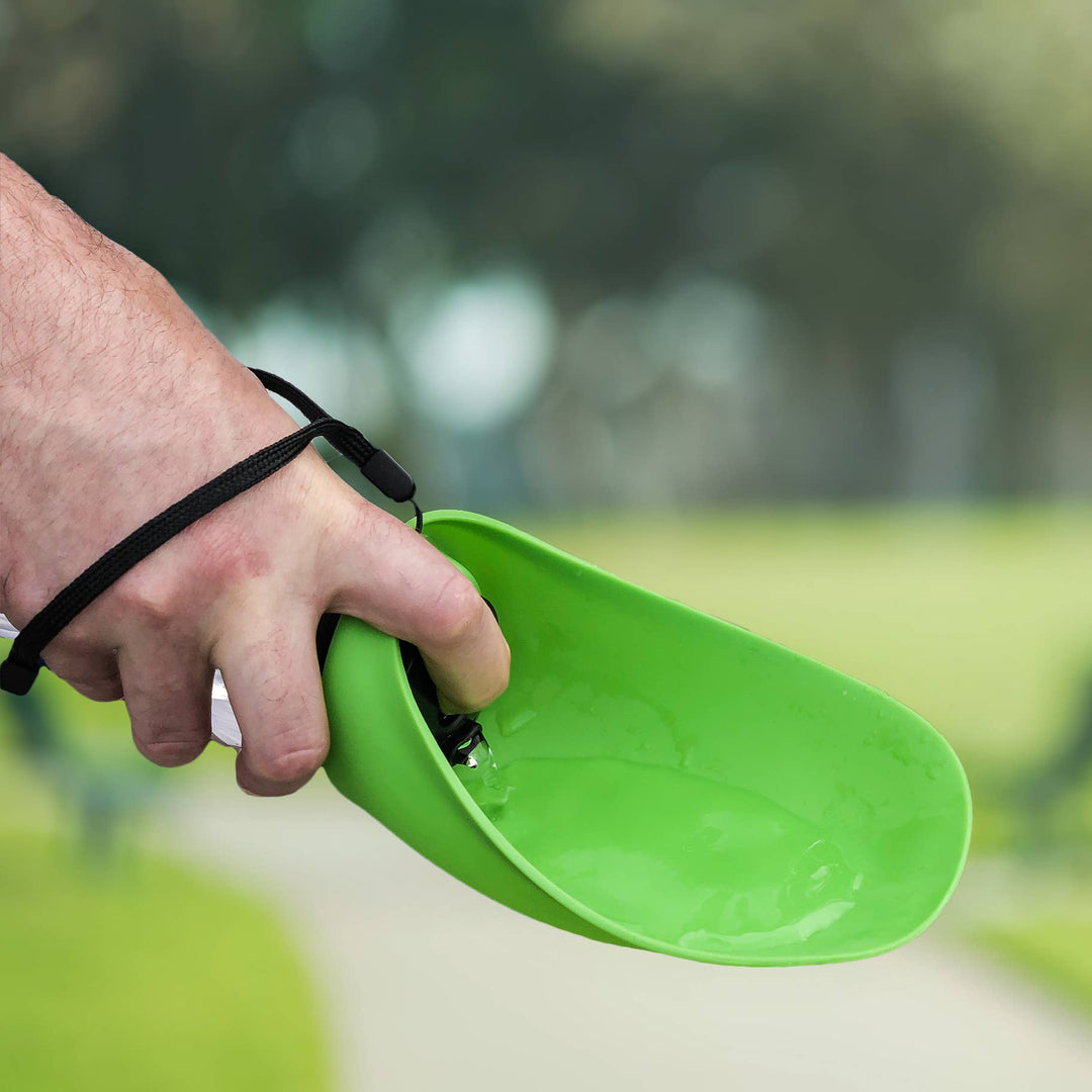 Flipo Group, Ltd. - Fold-A-Bowl Portable Pet Water Bottle & Bowl: Green