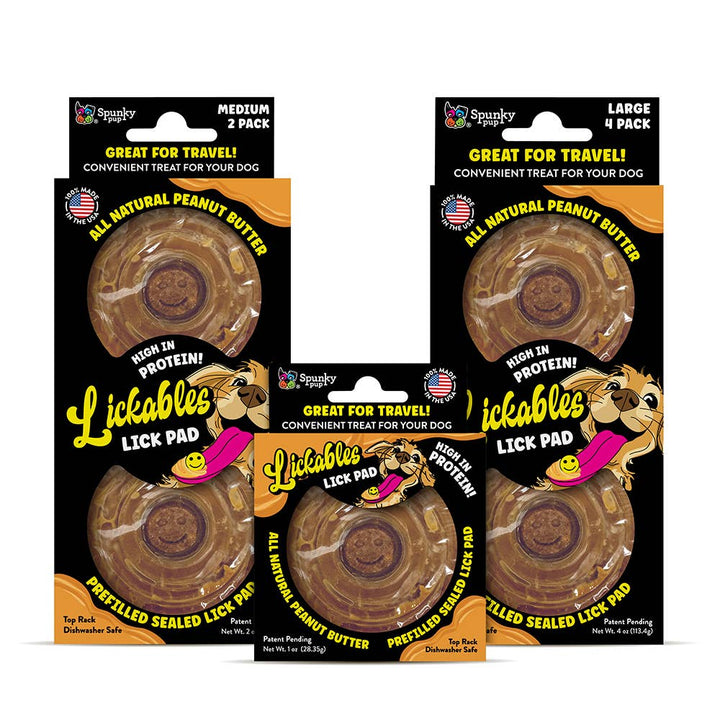 Spunky Pup - Lickables - Peanut Butter Filled Lick Pad: 1 Pack