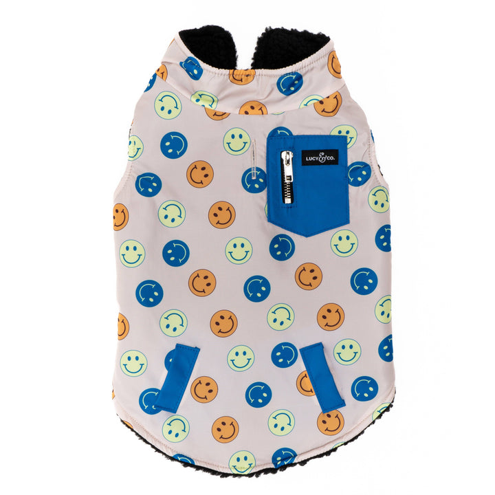 The Have a Nice Day Reversible Teddy Vest: Medium