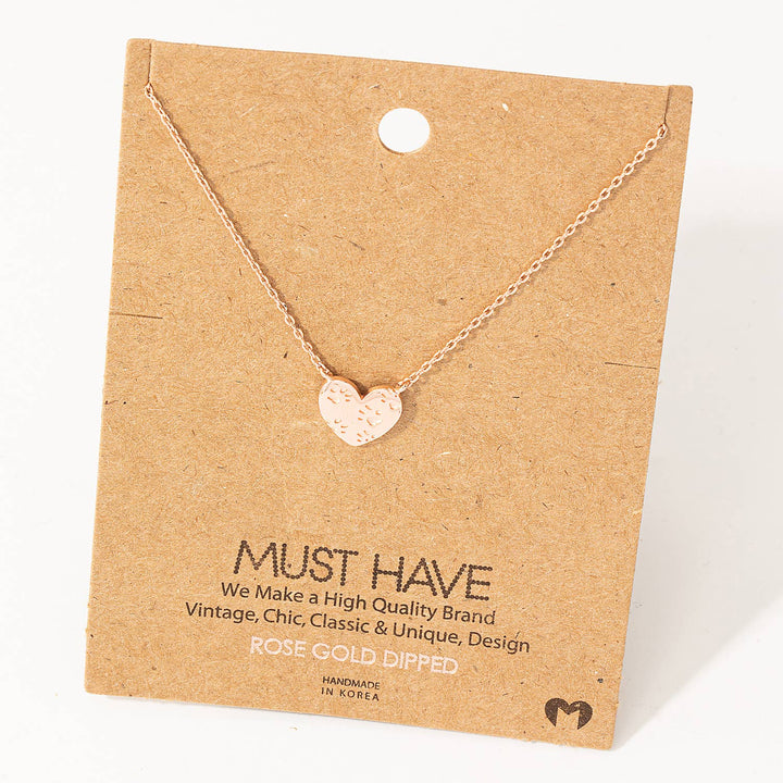 Fame Accessories - Dog Paw Heart Pendant Necklace: G