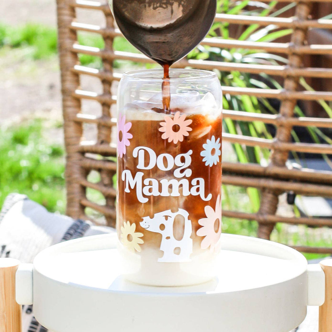 Bop Pop Pets - Dog Mama Glass | Lid + Straw