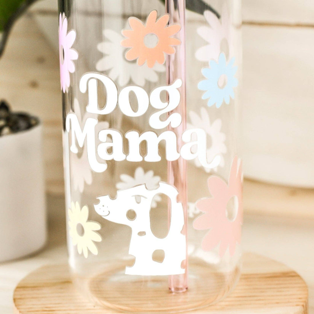 Bop Pop Pets - Dog Mama Glass | Lid + Straw