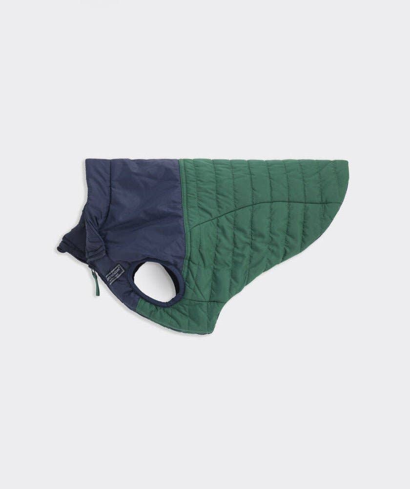 Found My Animal - Vineyard Vines X Fma Pet Puffer Jacket, Turf Green: M