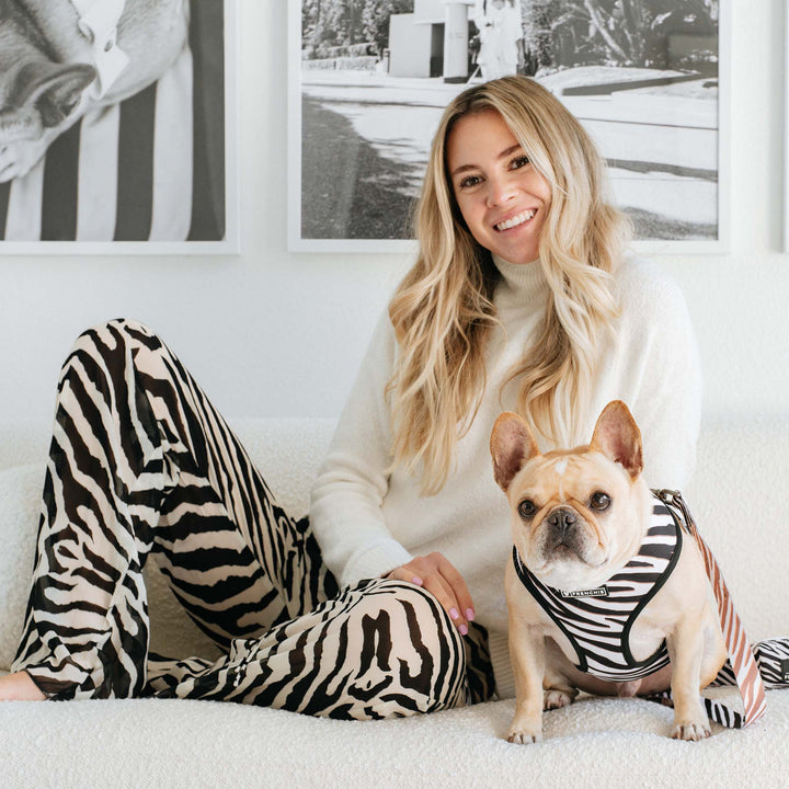 Frenchie - Frenchie Duo Reversible Harness - Zebra: Xsmall