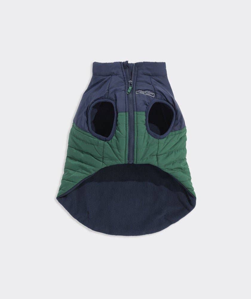 Found My Animal - Vineyard Vines X Fma Pet Puffer Jacket, Turf Green: M