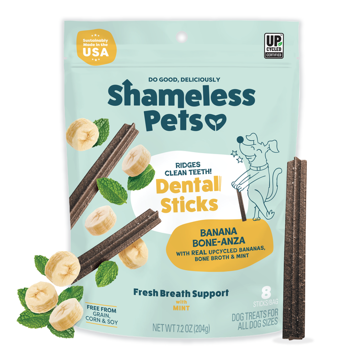 Shameless Pets - Banana Bone-anza Dental Sticks Dog Treats