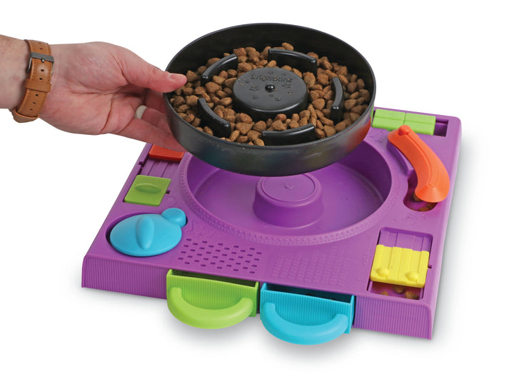 Hunger for Words and Brightkins - Brightkins™ DJ Turntable Puzzle Feeder
