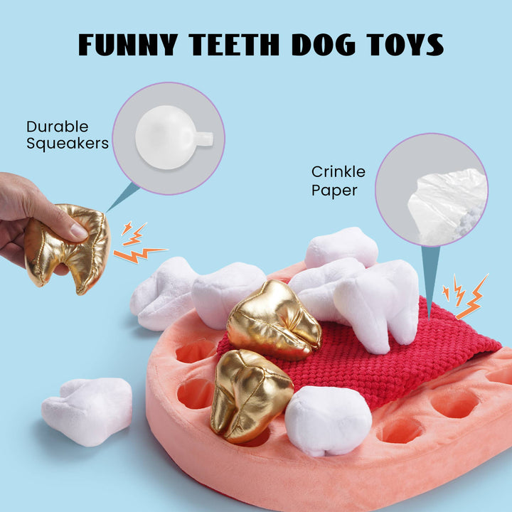 Nocciola - Nocciola Interactive Teeth Dog Toys – Enrichment Puzzle Funny Toys for Small to Large Dogs