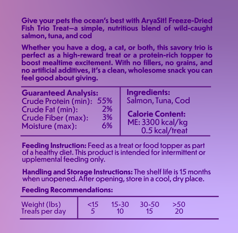 Arya Sit! - Freeze-Dried Fish Trio
