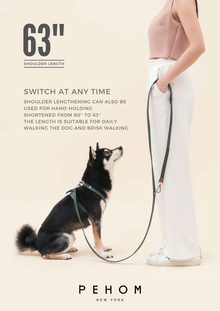 PEHOM - HART MULTI-FUNCTION LEASH: DARK GREEN