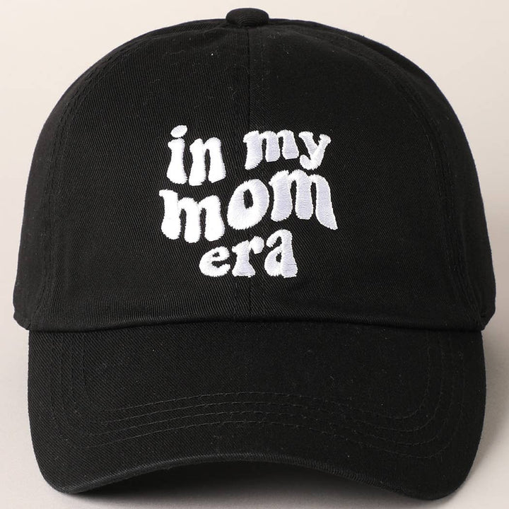 Fashion City - Embroidered Letters In My Mom Era Baseball Cap: ONE SIZE / HOT PINK