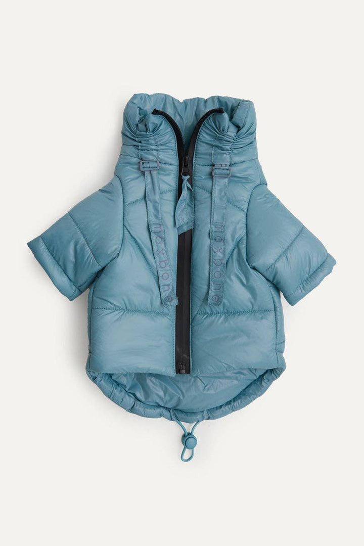 maxbone - Glossy Puffer Jacket: Teal / XL