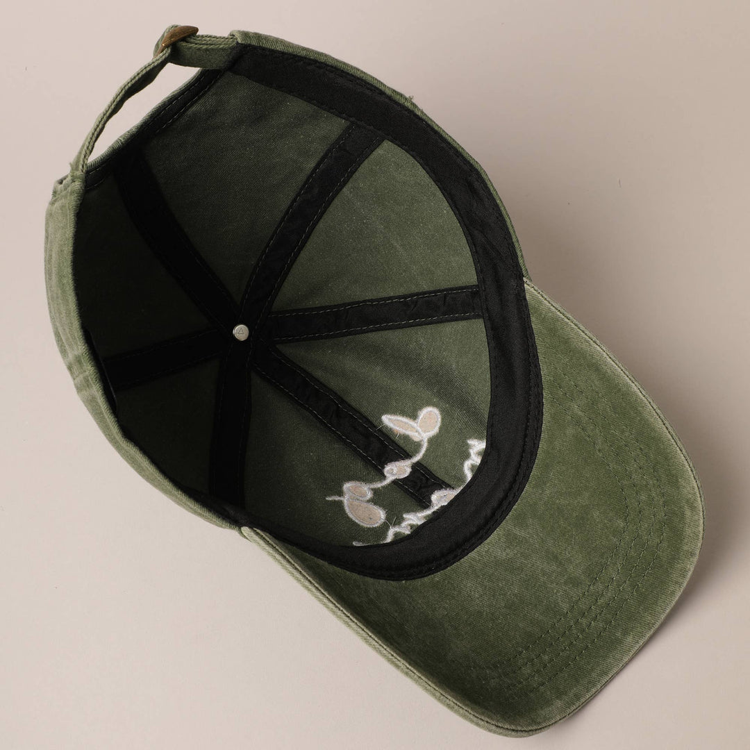 Fashion City - Dog Mom Lettering Embroidery Baseball Cap: One Size / CLAY