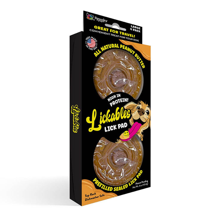 Spunky Pup - Lickables - Peanut Butter Filled Lick Pad: 1 Pack