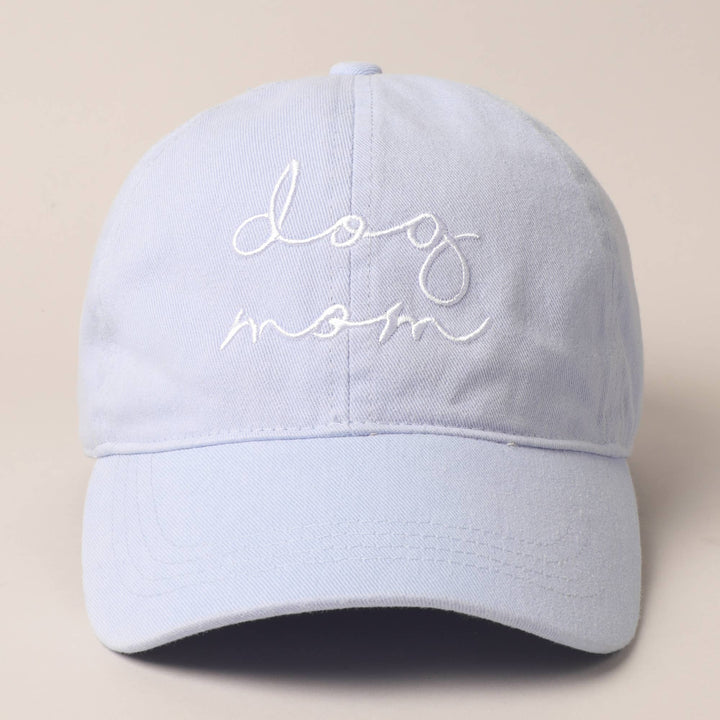 Fashion City - Dog Mom Lettering Embroidery Baseball Cap: One Size / CLAY