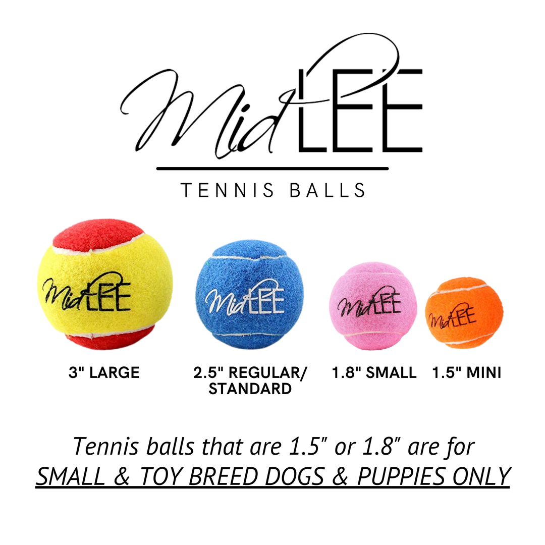 Midlee Designs - Midlee Mini Dog Tennis Balls Bulk 25-Pack (Assorted Colors): Non-Squeaky