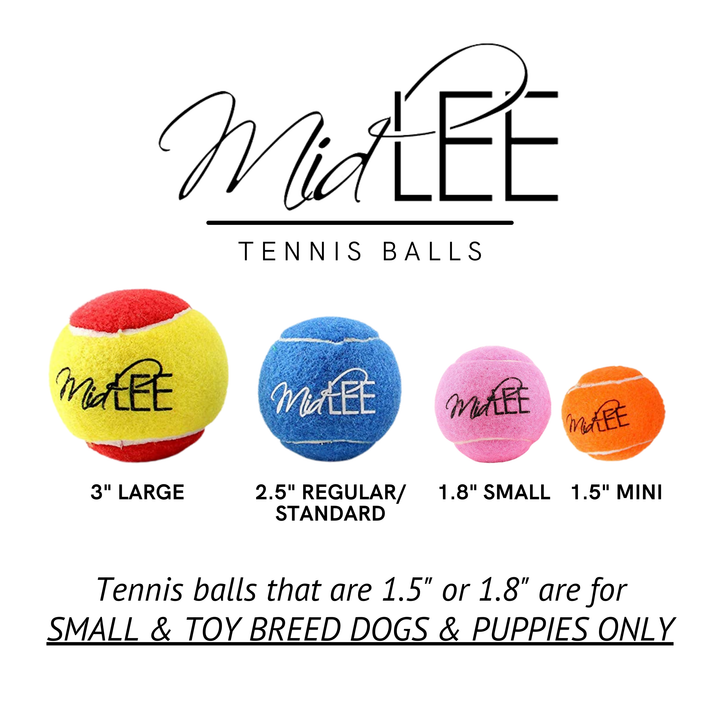 Midlee Designs - Midlee Mini Dog Tennis Balls Bulk 25-Pack (Assorted Colors): Non-Squeaky