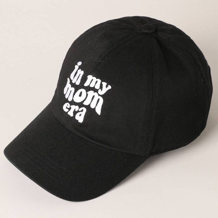 Fashion City - Embroidered Letters In My Mom Era Baseball Cap: ONE SIZE / HOT PINK