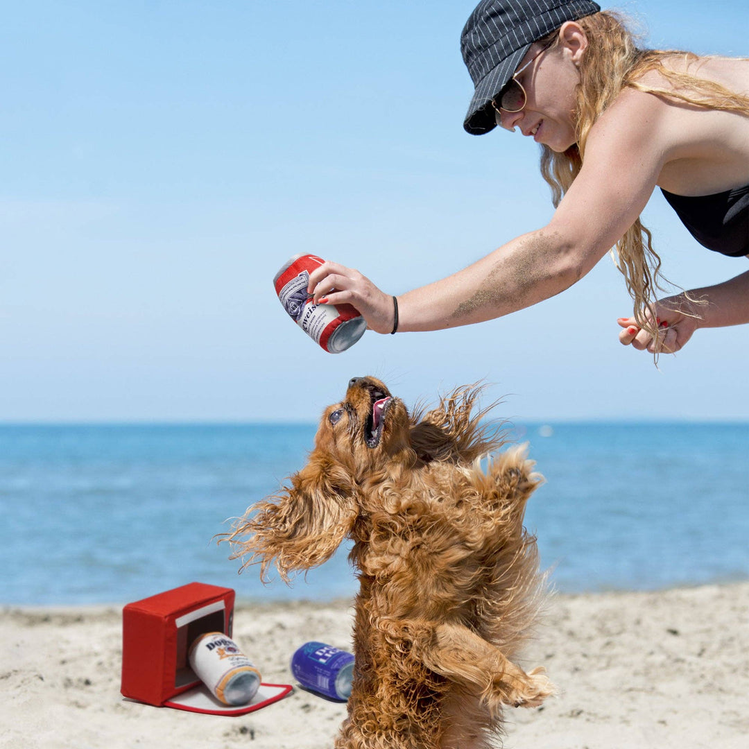 Nocciola - 3 Packs Funny Beer Dog Toys with a Fridge