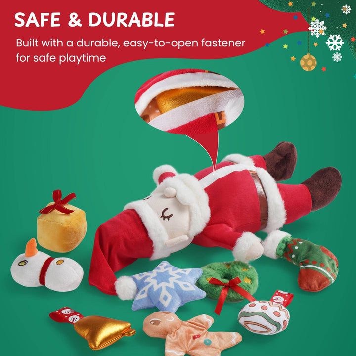 Nocciola - Nocciola Hide and Seek Christmas Santa Dog Toys