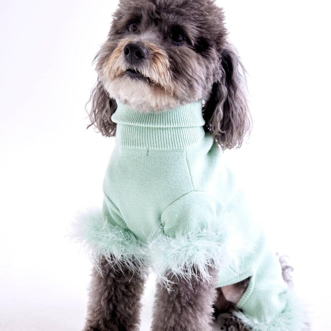 Maxbone Feather Knit Dog Onesie